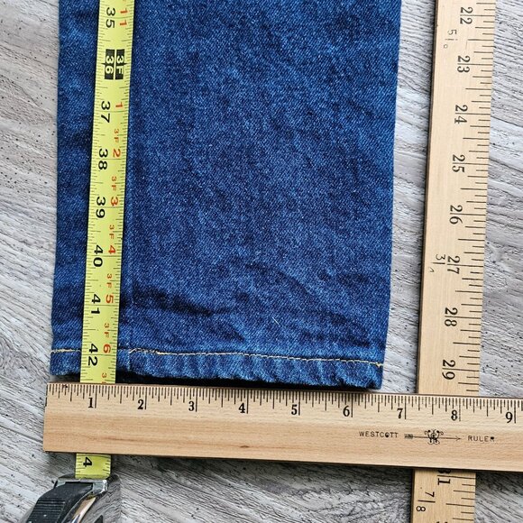 Vintage Lee Womens High-Waisted Blue Denim Jeans Size 11 Union Made In USA - Picture 13 of 16